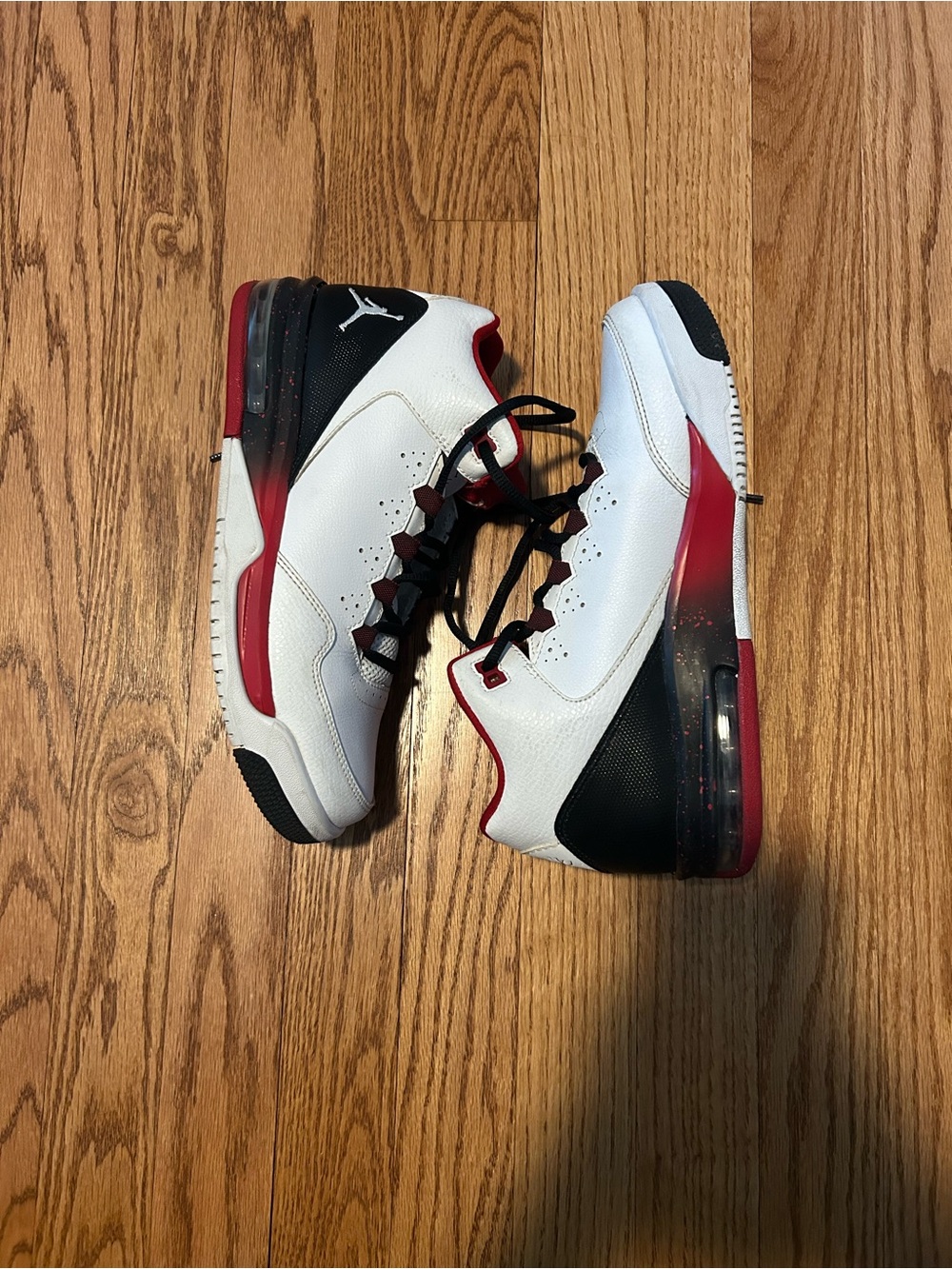 Jordan Sneakers in White, Black & Red